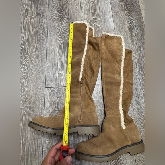 Sole/society Women's Tan Suede Knee-High Boots - Picture 5 of 10